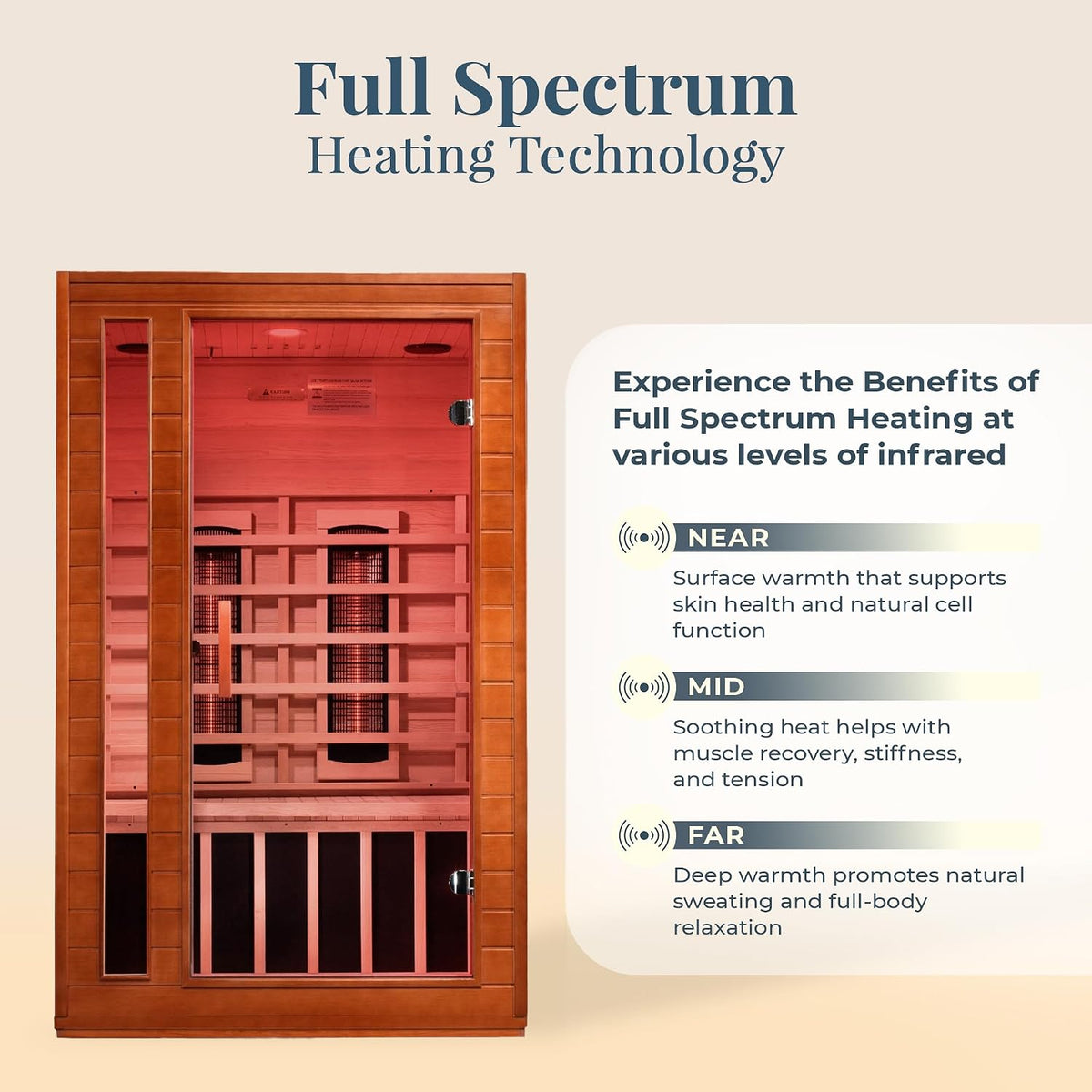 DYNAMIC SAUNAS Cordoba Full Spectrum Infrared Sauna with Red Light Therapy