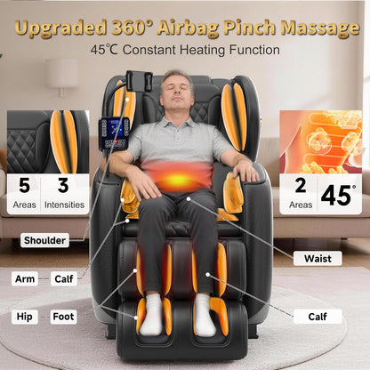 2026 Massage Chair Full Body, Zero Gravity Massage Chair Recliner - Upgraded 10-Point Roller, Heating, Airbags, Foot Roller, Shiatsu Full Body Massage Chairs, Gift for Parent — product view 6