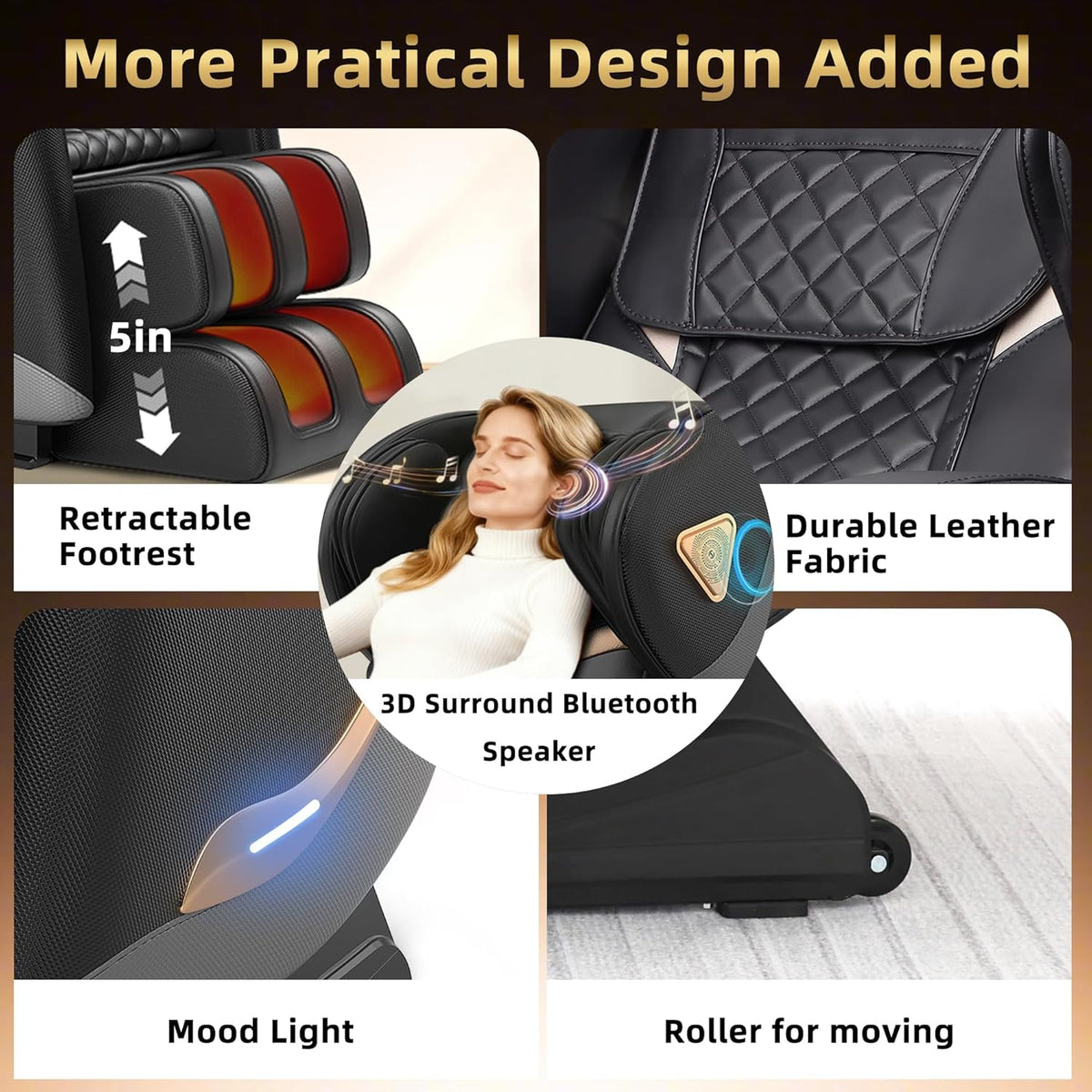 2026 Massage Chair Full Body, Zero Gravity Massage Chair Recliner - Upgraded 10-Point Roller, Heating, Airbags, Foot Roller, Shiatsu Full Body Massage Chairs, Gift for Parent — product view 8