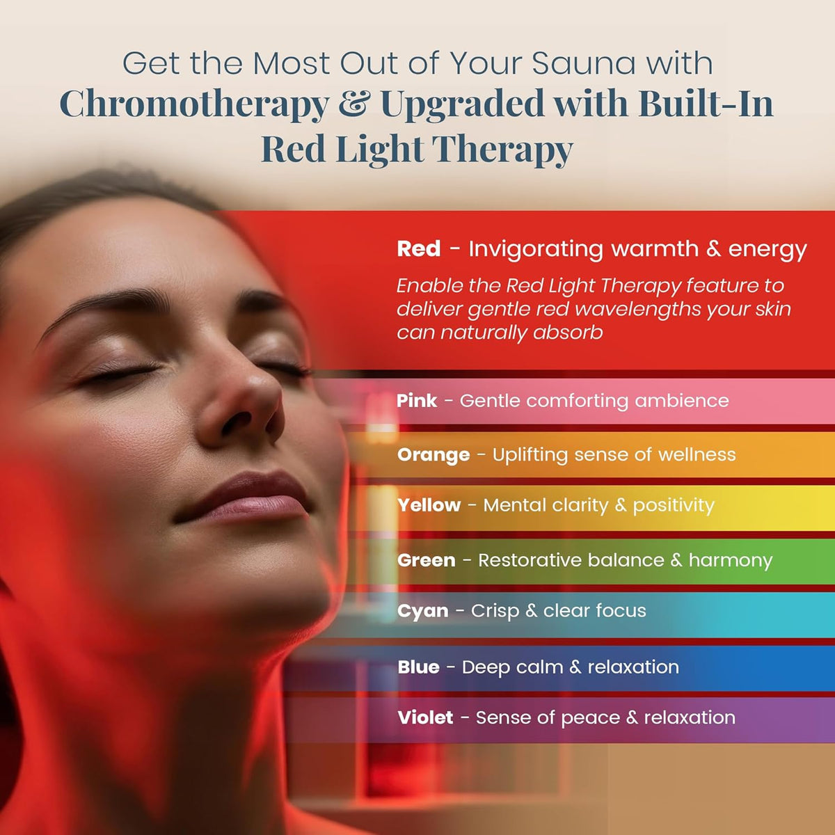 DYNAMIC SAUNAS Cordoba Full Spectrum Infrared Sauna with Red Light Therapy