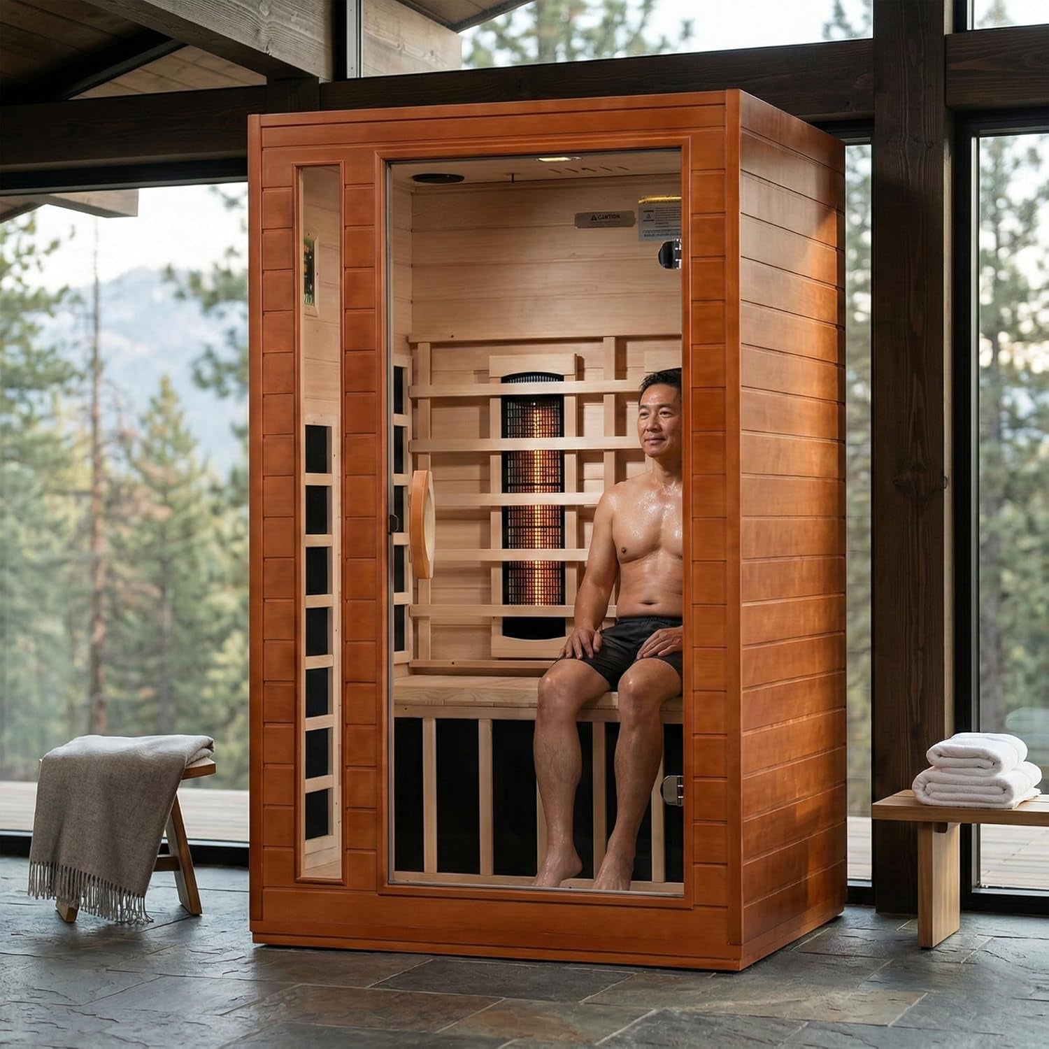 DYNAMIC SAUNAS Cordoba Full Spectrum Infrared Sauna with Red Light Therapy