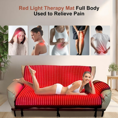 Red Light Therapy Mat for Full Body Pain Relief 75" X 35'' | Infrared Red Light Therapy Blanket for Face and Body with 2570 Dual-Wave Leds (660Nm & 850Nm) — product view 2