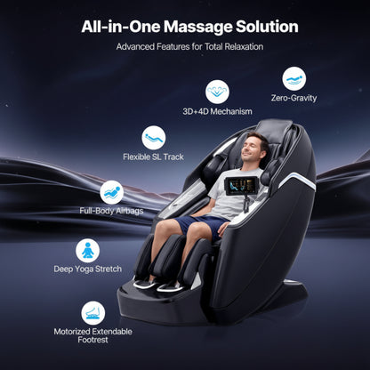 Massage Chair Full Body 3D/4D Massage Recliner W/ Sl-Track & Yoga Stretch — product view 6