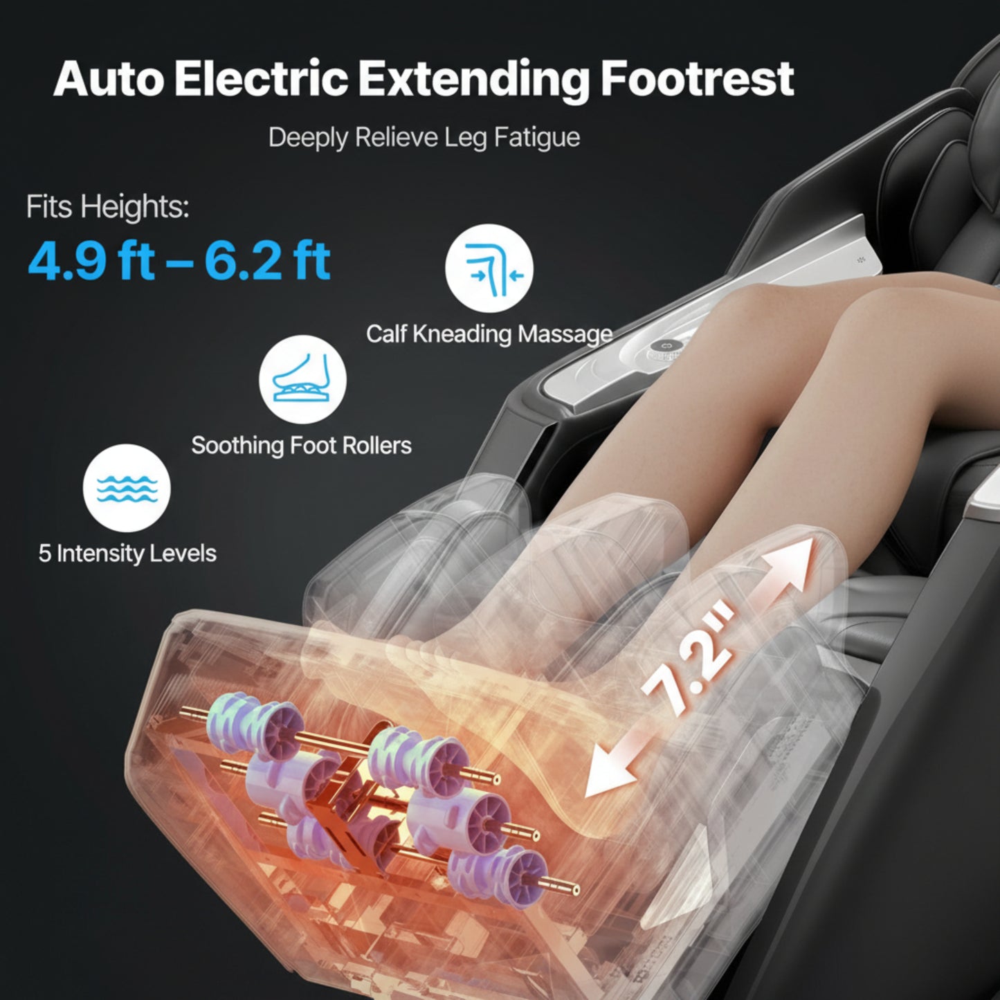 Massage Chair Full Body 3D/4D Massage Recliner W/ Sl-Track & Yoga Stretch — product view 7