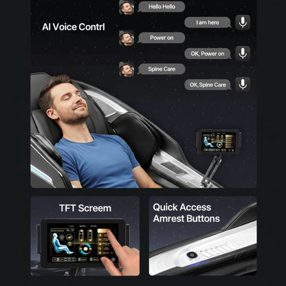 Massage Chair Full Body 3D/4D Massage Recliner W/ Sl-Track & Yoga Stretch — product view 8