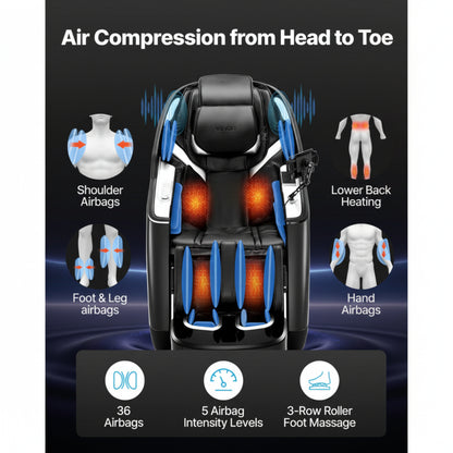 Massage Chair Full Body 3D/4D Massage Recliner W/ Sl-Track & Yoga Stretch — product view 9