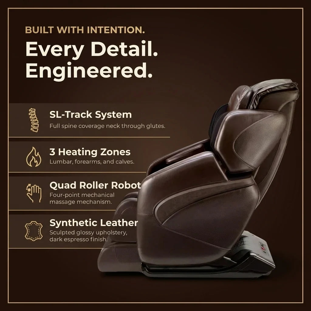 Jin Espresso Synthetic Leather SL Track Massage Chair — Results & Stats